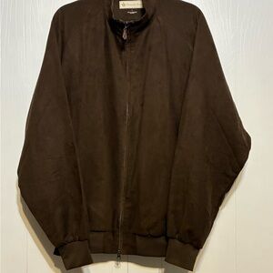 DONALD ROSS Men's Microfiber Suede Jacket Size Large
